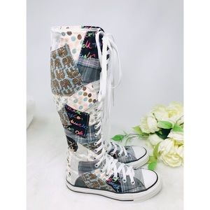 calf high converse shoes